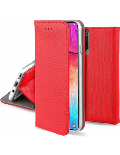 SMART szilikon keretes könyvtok Samsung Galaxy A52 5G / A52 készülékhez - PIROS