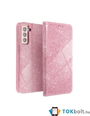 FORCELL SHINING csillámos tok Samsung Galaxy A52 5G / A52 telefonhoz - RÓZSAARANY
