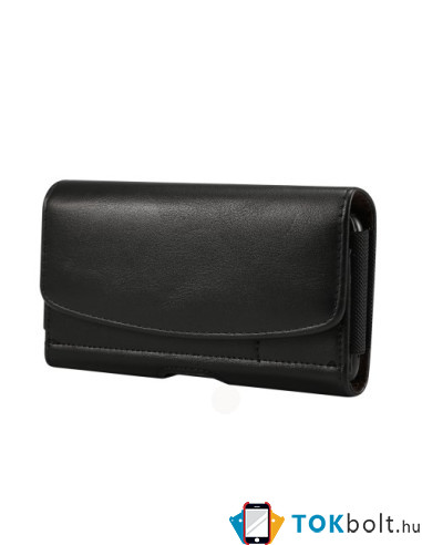 Univerzális 6.1 inches övre fűzhető színű mobiltelefon tartó - 16 x 8.3 x 1.8 cm - FEKETE
