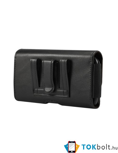 Univerzális 6.1 inches övre fűzhető színű mobiltelefon tartó - 16 x 8.3 x 1.8 cm - FEKETE