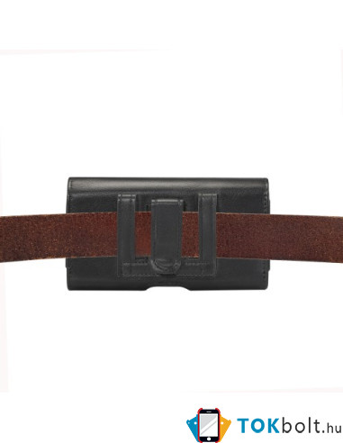 Univerzális 6.1 inches övre fűzhető színű mobiltelefon tartó - 16 x 8.3 x 1.8 cm - FEKETE