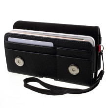 Univerzális 6.1 inches övre fűzhető mobiltelefon tartó - 16 x 8.3 x 1.0 cm - FEKETE