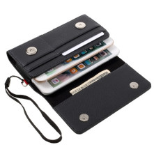 Univerzális 6.1 inches övre fűzhető mobiltelefon tartó - 16 x 8.3 x 1.0 cm - FEKETE