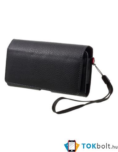 Univerzális 6.1 inches övre fűzhető mobiltelefon tartó - 16 x 8.3 x 1.0 cm - FEKETE