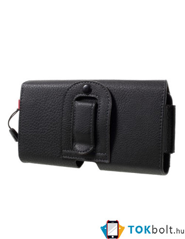 Univerzális 6.1 inches övre fűzhető mobiltelefon tartó - 16 x 8.3 x 1.0 cm - FEKETE