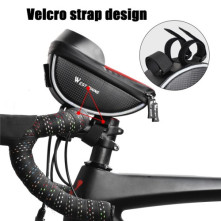 WEST BIKING kerékpár kormányra rögzíthető tok 6.0 inches - FEKETE - PIROS