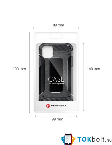 FORCELL ARMOR strapabíró tok Samsung Galaxy A21s telefonhoz - FEKETE