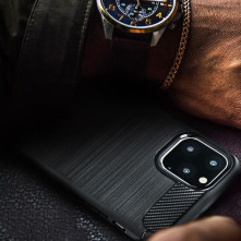FORCELL CARBON Samsung Galaxy A21s telefontok - FEKETE