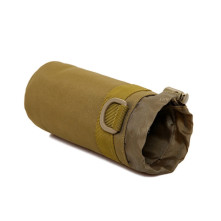 Övre, táskára csatolható kulacstartó tok 600D vízhatlan anyagból - 19 x 8 cm - FEKETE