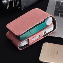 DUX DUCIS IQOS elektromos cigaretta tartó bőr tok - 12.3 x 5.5 x 4.8 cm - RÓZSASZÍN