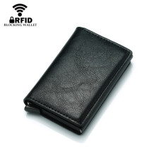 Bankkártya, igazolvány tartó tárca RFID védelemmel - 10 x 6.7 x 1 cm - FEKETE