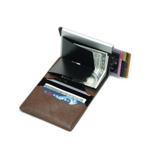 Bankkártya, igazolvány tartó tárca RFID védelemmel - 10 x 6.7 x 1 cm - FEKETE