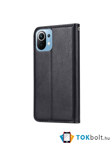 Oldalra nyíló tok Xiaomi Mi 11 telefonhoz - FEKETE