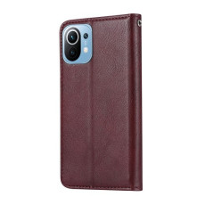 Oldalra nyíló tok Xiaomi Mi 11 telefonhoz - PIROS