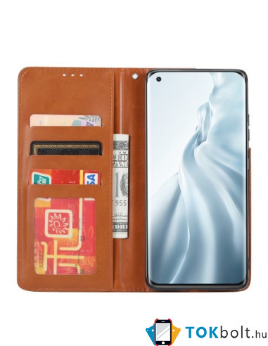 Oldalra nyíló tok Xiaomi Mi 11 telefonhoz - PIROS