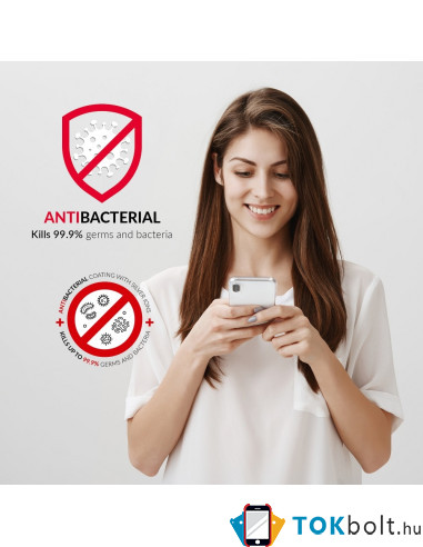 FORCELL ANTIBAKTERIÁLIS tok Samsung Galaxy A21s készülékhez - ÁTTETSZŐ