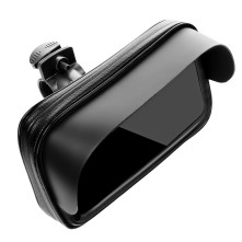 Kerékpár, motor kormányra rögzíthető tok 4.8-6.3 inches készülékekhez - Fekvő - BILINCCSEL - FEKETE