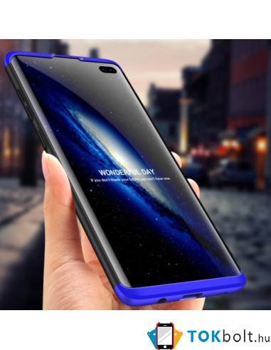 GKK három részes tok Samsung Galaxy S10 Plus készülékhez - FEKETE - KÉK