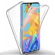 Rugalmas TPU tok elő + hátlapi Xiaomi Redmi Note 9T 5G készülékhez - ÁTTETSZŐ