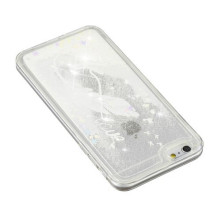 iPhone 7/8/SE 2nd Gen (2020), TPU rugalmas, mozgó csillámos, vékony, szilikon tok - Madártoll mintás