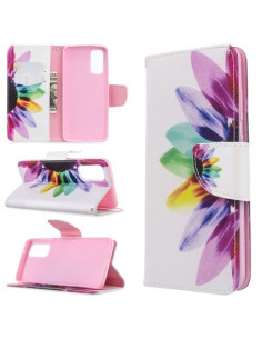 Samsung Galaxy S20, oldalra nyíló, mappa tok, notesz tok - Színpaletta mintás