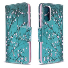 Samsung Galaxy S20, oldalra nyíló, mappa tok, notesz tok - Tavaszi virág mintás