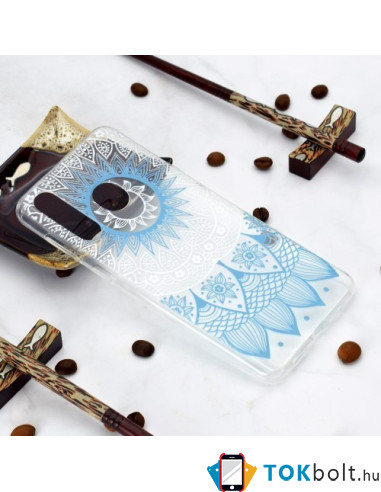 Huawei Y6p, TPU rugalmas, vékony, szilikon tok - Mandala mintás