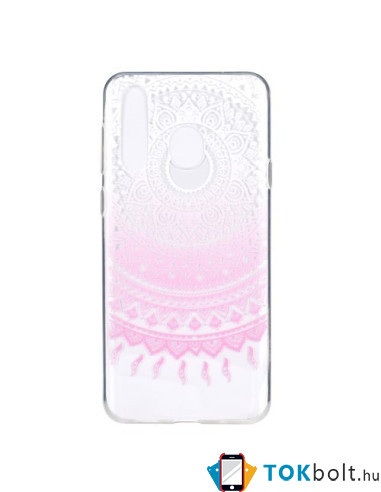 Huawei Y6p, TPU rugalmas, vékony, szilikon tok - Mandala mintás