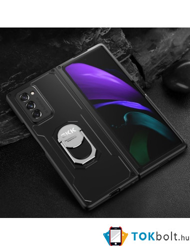 GKK három részes tok Samsung Galaxy Z Fold2 5G készülékhez - FEKETE