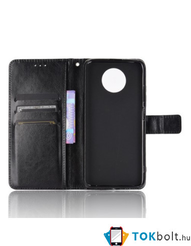 Oldalra nyíló tok Xiaomi Redmi Note 9 5G telefonhoz - FEKETE