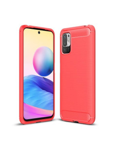 Xiaomi Redmi Note 10 5G karbon mintás tok - PIROS