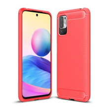 Xiaomi Redmi Note 10 5G karbon mintás tok - PIROS