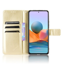 Oldalra nyíló tok Xiaomi Redmi Note 10 Pro telefonhoz - ARANY