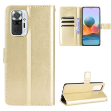 Oldalra nyíló tok Xiaomi Redmi Note 10 Pro telefonhoz - ARANY