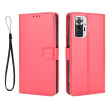 Oldalra nyíló tok Xiaomi Redmi Note 10 Pro telefonhoz - PIROS