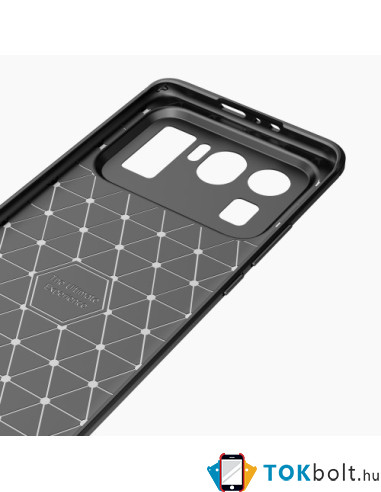 Xiaomi Mi 11 Ultra karbon mintás tok - KÉK