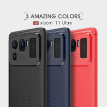 Xiaomi Mi 11 Ultra karbon mintás tok - KÉK