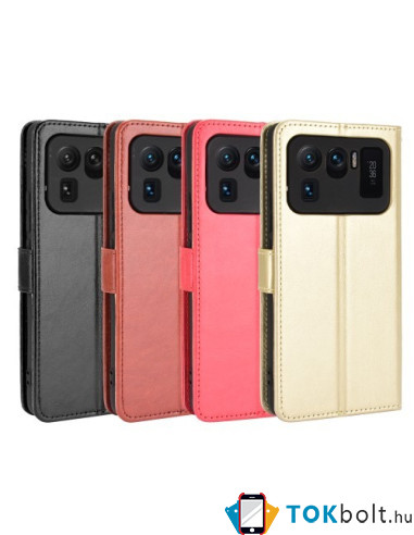 Oldalra nyíló tok Xiaomi Mi 11 Ultra telefonhoz - ARANY