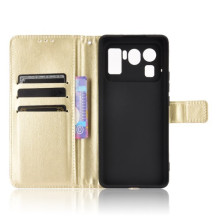 Oldalra nyíló tok Xiaomi Mi 11 Ultra telefonhoz - ARANY