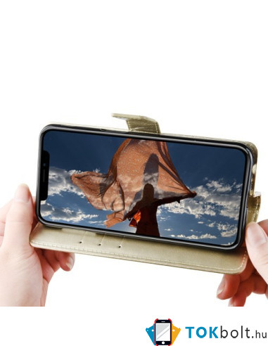 Oldalra nyíló tok Xiaomi Mi 11 Ultra telefonhoz - ARANY