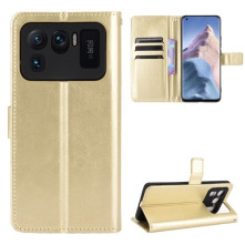 Oldalra nyíló tok Xiaomi Mi 11 Ultra telefonhoz - ARANY