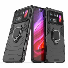 Kemény műanyag és rugalmas TPU hibrid tok Xiaomi Mi 11 Ultra telefonhoz - FEKETE