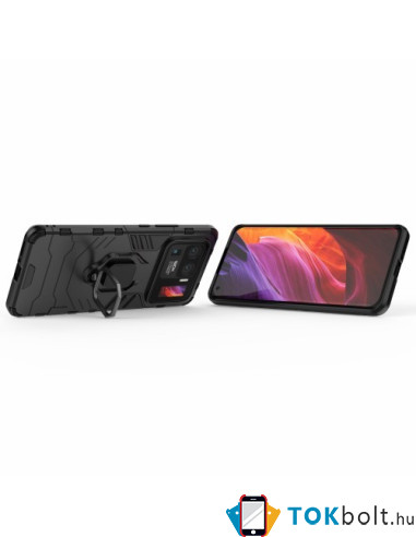 Kemény műanyag és rugalmas TPU hibrid tok Xiaomi Mi 11 Ultra telefonhoz - FEKETE