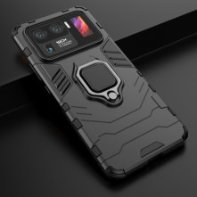 Kemény műanyag és rugalmas TPU hibrid tok Xiaomi Mi 11 Ultra telefonhoz - FEKETE