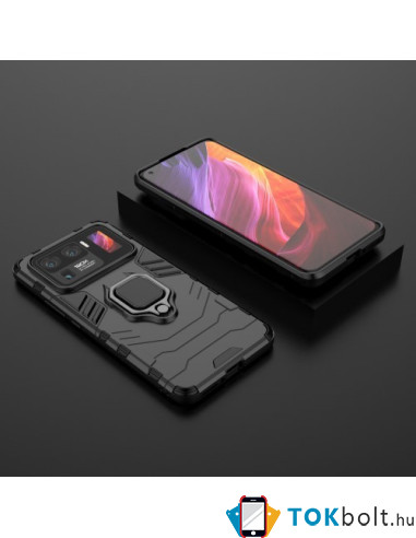Kemény műanyag és rugalmas TPU hibrid tok Xiaomi Mi 11 Ultra telefonhoz - FEKETE