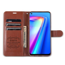 Oldalra nyíló tok Realme 7 (Global) telefonhoz - BARNA