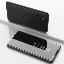 Flip telefontok átlátszó előlappal Samsung Galaxy A72 5G / A72 készülékhez - FEKETE