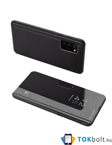 Flip telefontok átlátszó előlappal Samsung Galaxy A02s készülékhez - RÓZSAARANY