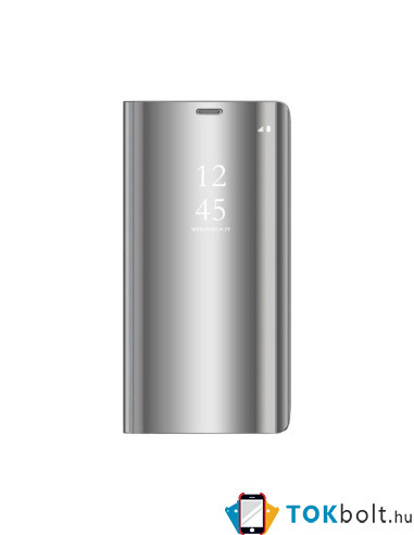 Flip telefontok átlátszó előlappal Samsung Galaxy A72 5G / A72 készülékhez - EZÜST