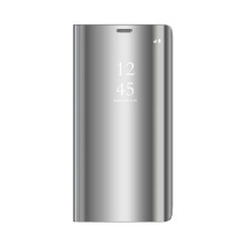 Flip telefontok átlátszó előlappal Samsung Galaxy A72 5G / A72 készülékhez - EZÜST